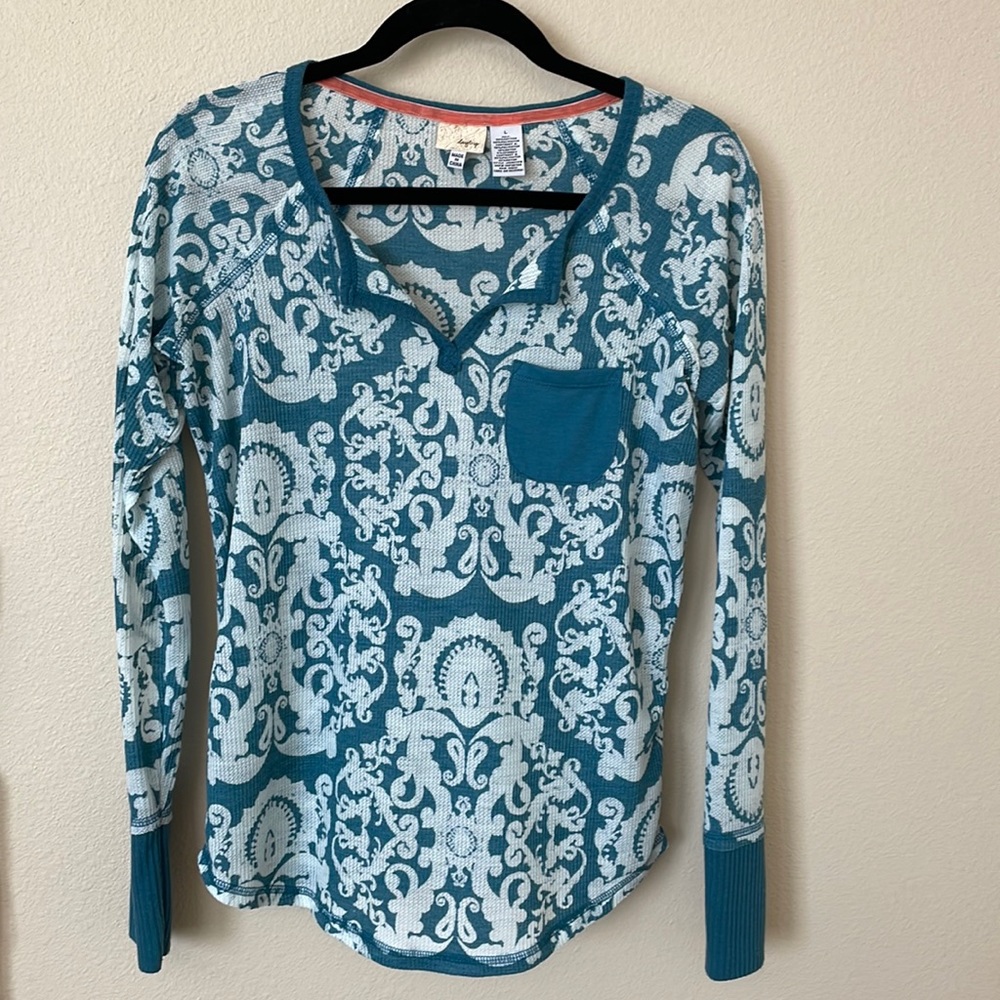 Long Sleeve Waffle Shirt